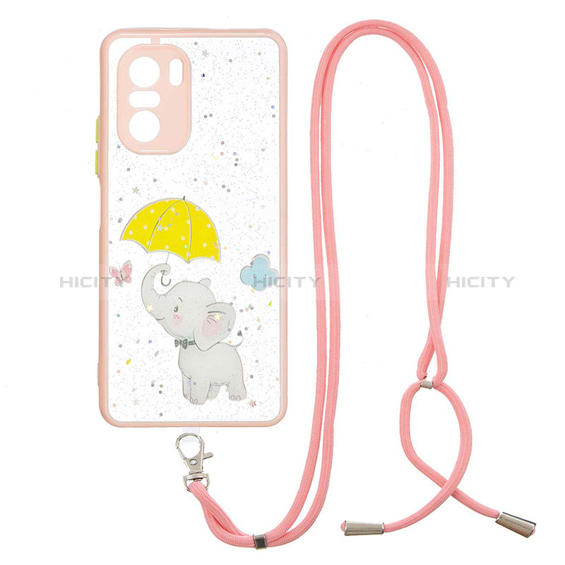 Funda Silicona Gel Goma Patron de Moda Carcasa con Acollador Cordon Lanyard Y01X para Xiaomi Mi 11X 5G