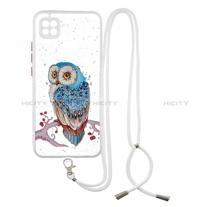 Funda Silicona Gel Goma Patron de Moda Carcasa con Acollador Cordon Lanyard Y01X para Xiaomi POCO C3