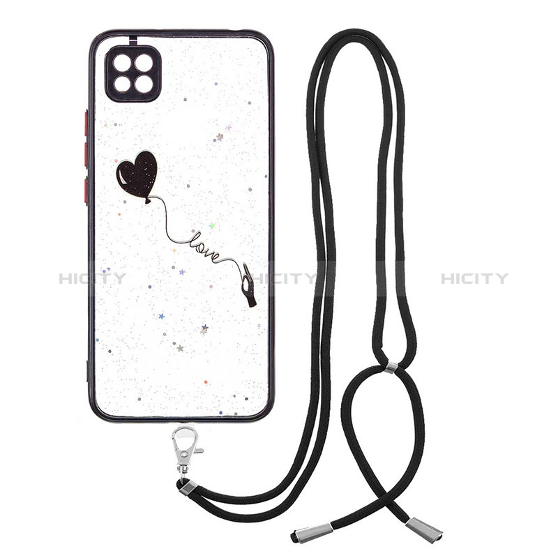 Funda Silicona Gel Goma Patron de Moda Carcasa con Acollador Cordon Lanyard Y01X para Xiaomi POCO C3