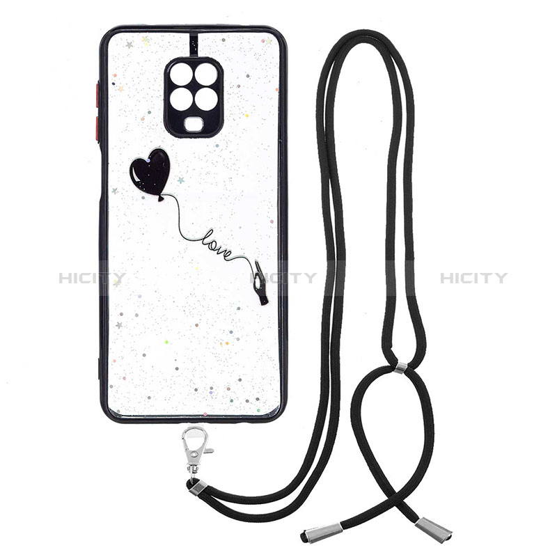 Funda Silicona Gel Goma Patron de Moda Carcasa con Acollador Cordon Lanyard Y01X para Xiaomi Poco M2 Pro