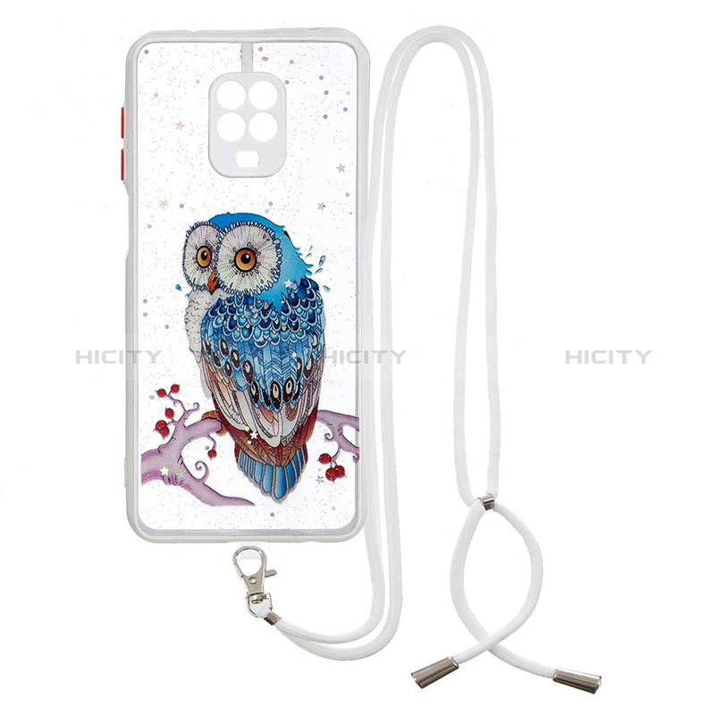 Funda Silicona Gel Goma Patron de Moda Carcasa con Acollador Cordon Lanyard Y01X para Xiaomi Poco M2 Pro Multicolor