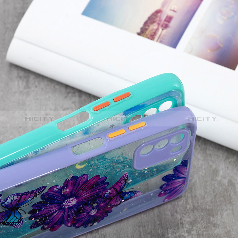 Funda Silicona Gel Goma Patron de Moda Carcasa con Acollador Cordon Lanyard Y01X para Xiaomi Poco M3