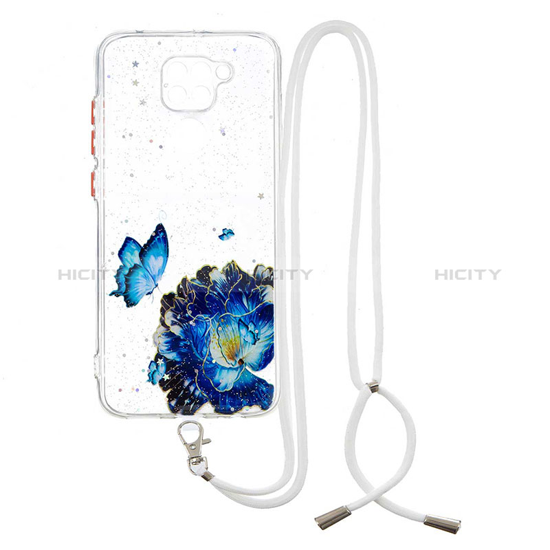 Funda Silicona Gel Goma Patron de Moda Carcasa con Acollador Cordon Lanyard Y01X para Xiaomi Redmi 10X 4G