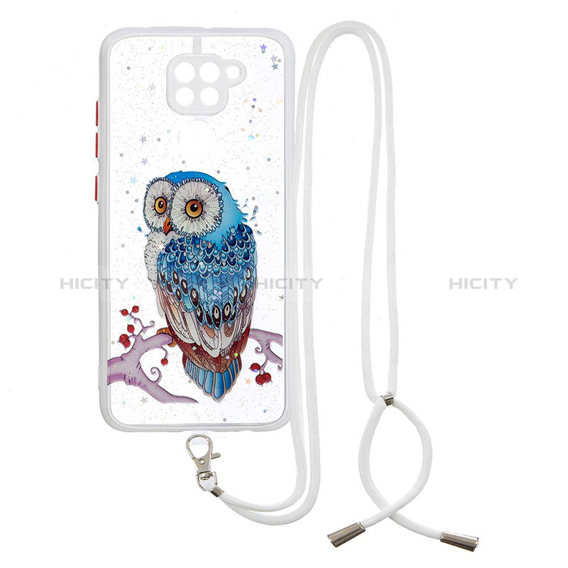 Funda Silicona Gel Goma Patron de Moda Carcasa con Acollador Cordon Lanyard Y01X para Xiaomi Redmi 10X 4G Multicolor