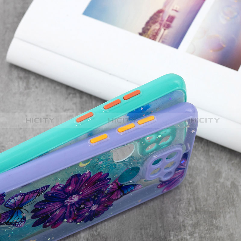 Funda Silicona Gel Goma Patron de Moda Carcasa con Acollador Cordon Lanyard Y01X para Xiaomi Redmi Note 9