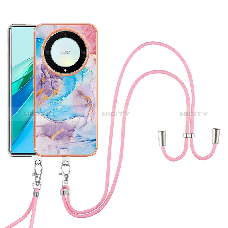 Funda Silicona Gel Goma Patron de Moda Carcasa con Acollador Cordon Lanyard Y03B para Huawei Honor Magic5 Lite 5G