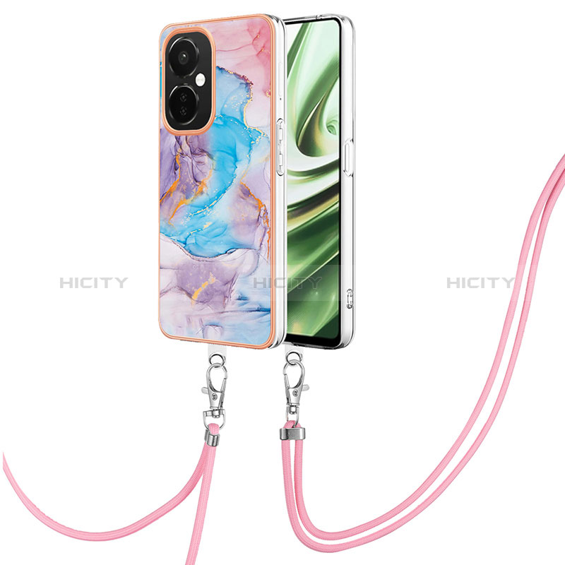 Funda Silicona Gel Goma Patron de Moda Carcasa con Acollador Cordon Lanyard Y03B para OnePlus Nord CE 3 Lite 5G