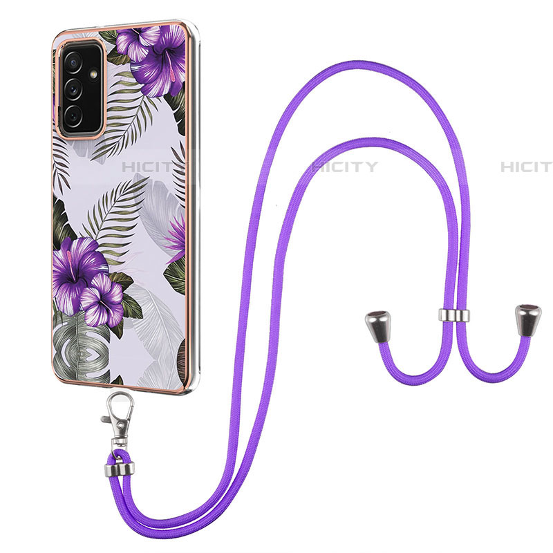 Funda Silicona Gel Goma Patron de Moda Carcasa con Acollador Cordon Lanyard Y03B para Samsung Galaxy A05s