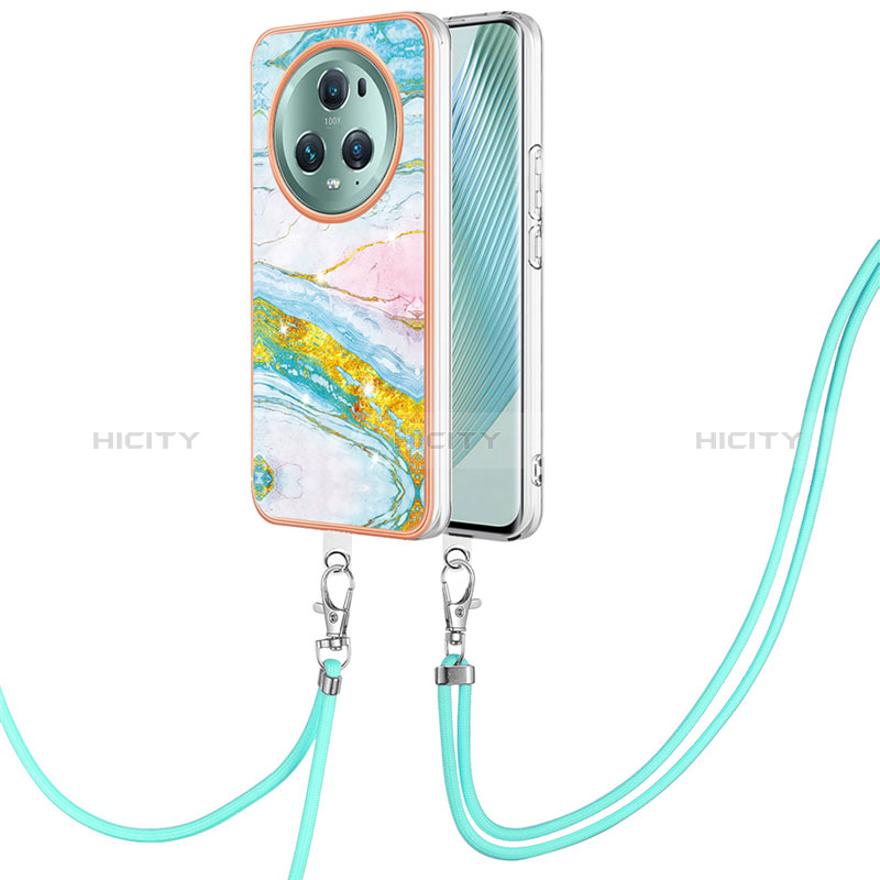 Funda Silicona Gel Goma Patron de Moda Carcasa con Acollador Cordon Lanyard Y05B para Huawei Honor Magic5 Pro 5G