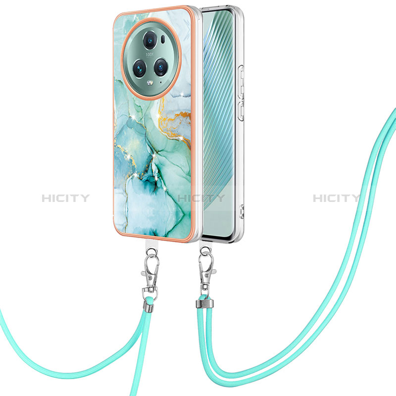 Funda Silicona Gel Goma Patron de Moda Carcasa con Acollador Cordon Lanyard Y05B para Huawei Honor Magic5 Pro 5G