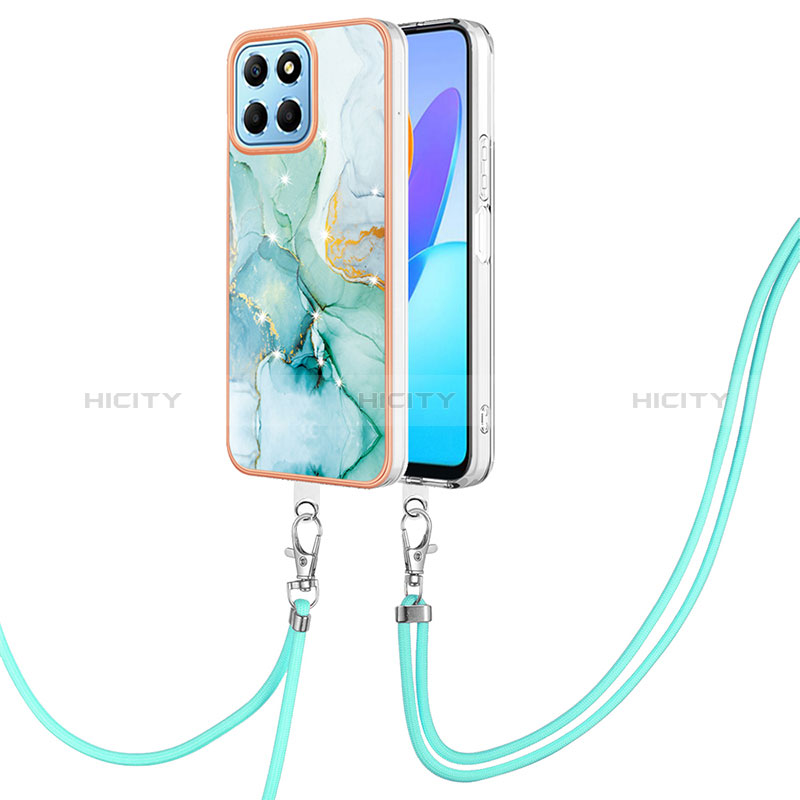 Funda Silicona Gel Goma Patron de Moda Carcasa con Acollador Cordon Lanyard Y05B para Huawei Honor X6