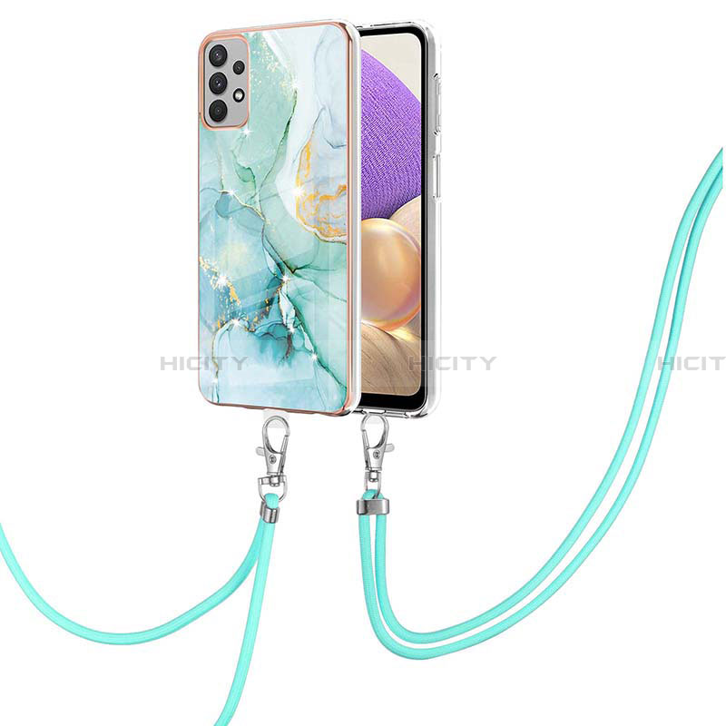 Funda Silicona Gel Goma Patron de Moda Carcasa con Acollador Cordon Lanyard Y05B para Samsung Galaxy A13 4G