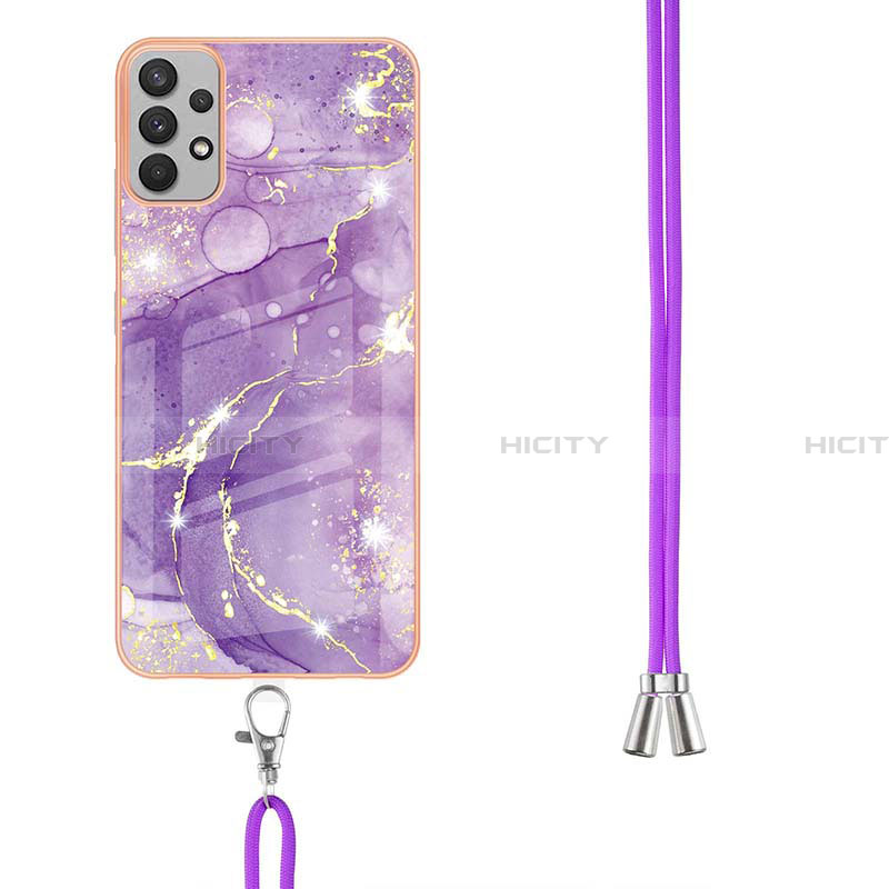 Funda Silicona Gel Goma Patron de Moda Carcasa con Acollador Cordon Lanyard Y05B para Samsung Galaxy A13 4G