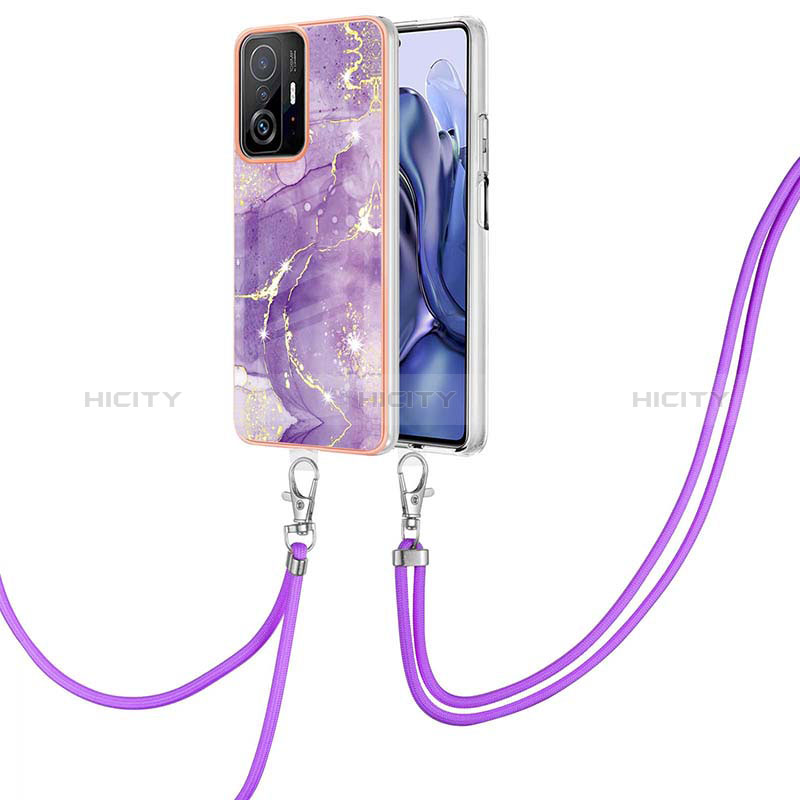 Funda Silicona Gel Goma Patron de Moda Carcasa con Acollador Cordon Lanyard Y05B para Xiaomi Mi 11T 5G