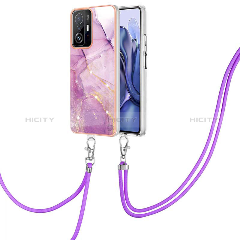 Funda Silicona Gel Goma Patron de Moda Carcasa con Acollador Cordon Lanyard Y05B para Xiaomi Mi 11T 5G