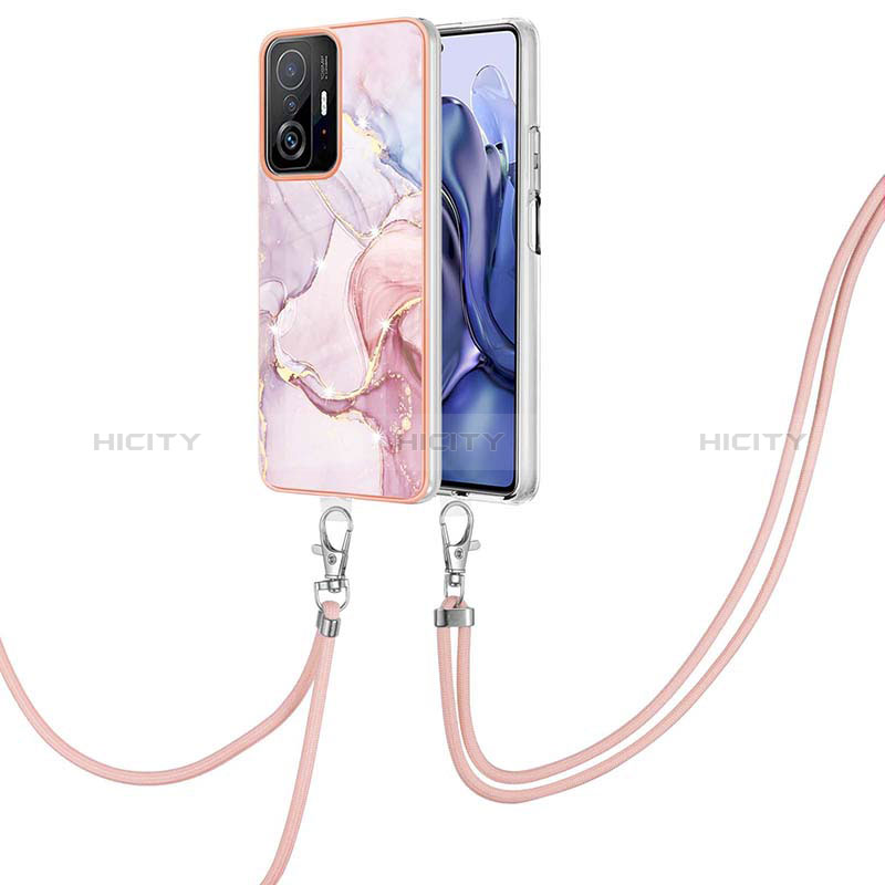 Funda Silicona Gel Goma Patron de Moda Carcasa con Acollador Cordon Lanyard Y05B para Xiaomi Mi 11T 5G