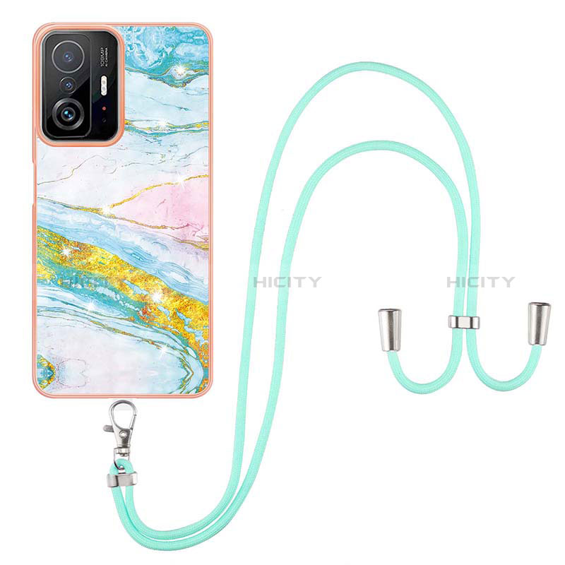 Funda Silicona Gel Goma Patron de Moda Carcasa con Acollador Cordon Lanyard Y05B para Xiaomi Mi 11T Pro 5G