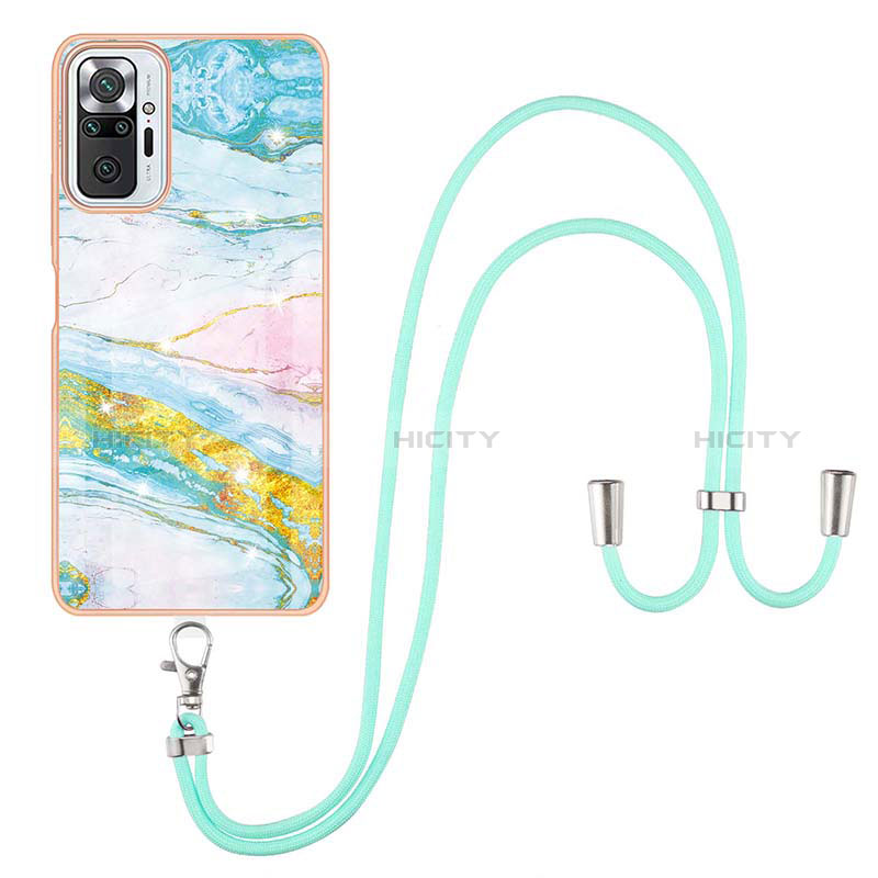 Funda Silicona Gel Goma Patron de Moda Carcasa con Acollador Cordon Lanyard Y05B para Xiaomi Redmi Note 10 Pro Max