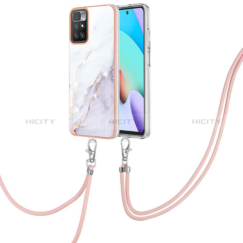 Funda Silicona Gel Goma Patron de Moda Carcasa con Acollador Cordon Lanyard Y05B para Xiaomi Redmi Note 11 4G (2021)