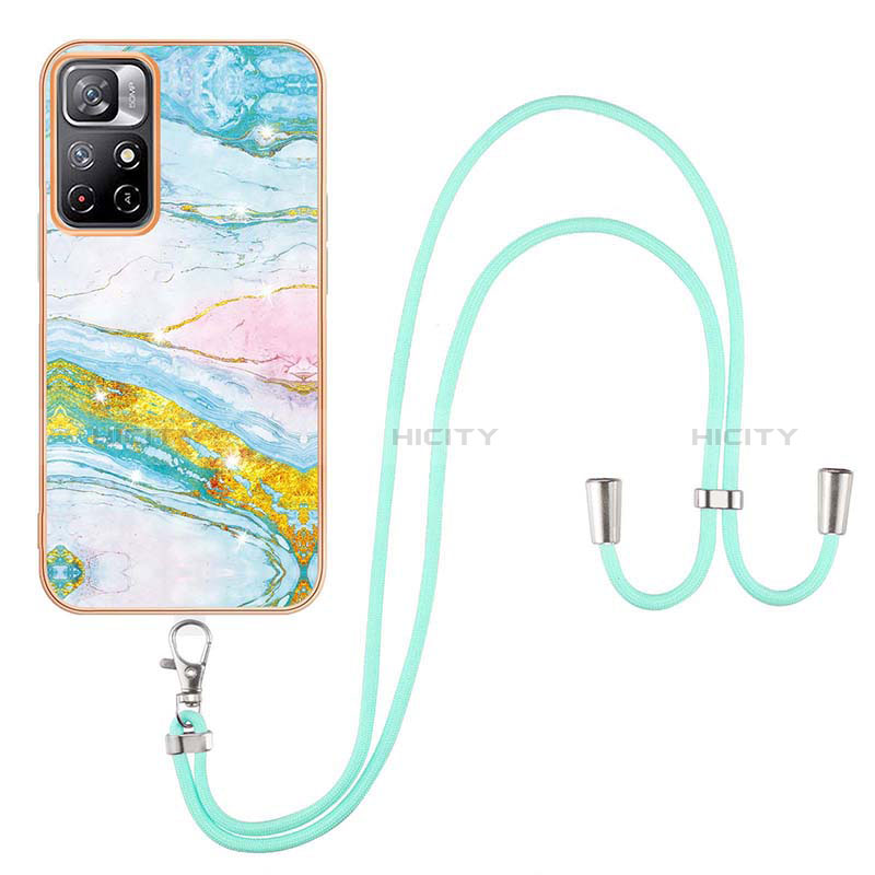 Funda Silicona Gel Goma Patron de Moda Carcasa con Acollador Cordon Lanyard Y05B para Xiaomi Redmi Note 11 5G