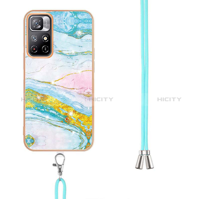 Funda Silicona Gel Goma Patron de Moda Carcasa con Acollador Cordon Lanyard Y05B para Xiaomi Redmi Note 11 5G