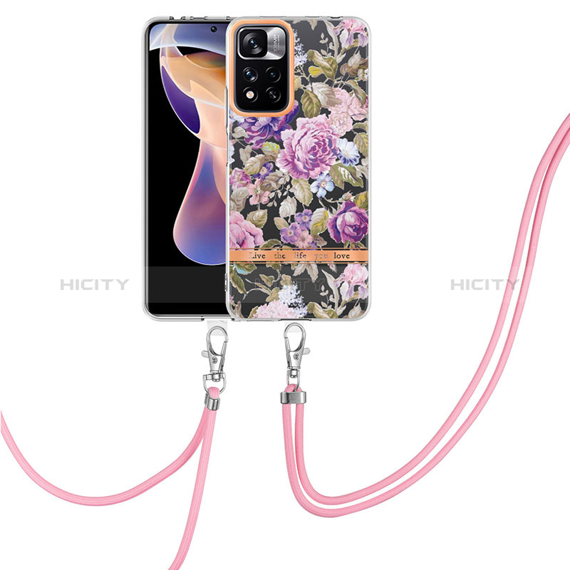 Funda Silicona Gel Goma Patron de Moda Carcasa con Acollador Cordon Lanyard Y06B para Xiaomi Mi 11i 5G (2022)