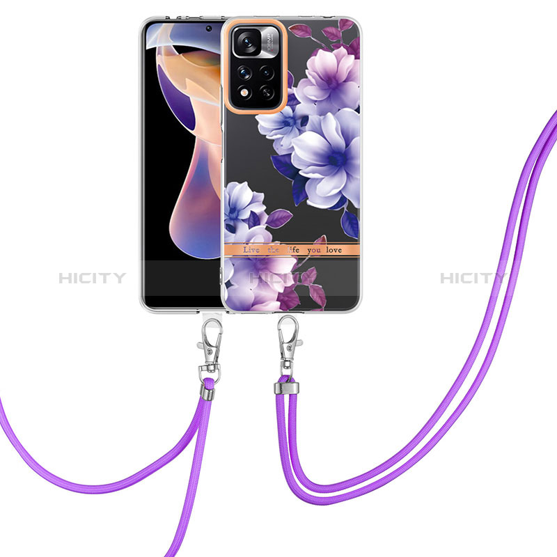 Funda Silicona Gel Goma Patron de Moda Carcasa con Acollador Cordon Lanyard Y06B para Xiaomi Mi 11i 5G (2022)