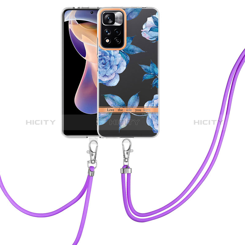 Funda Silicona Gel Goma Patron de Moda Carcasa con Acollador Cordon Lanyard Y06B para Xiaomi Mi 11i 5G (2022)