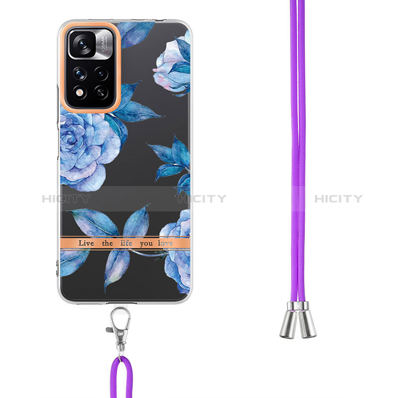 Funda Silicona Gel Goma Patron de Moda Carcasa con Acollador Cordon Lanyard Y06B para Xiaomi Mi 11i 5G (2022)