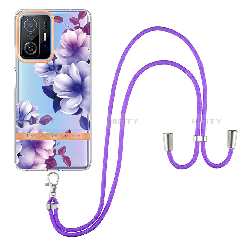 Funda Silicona Gel Goma Patron de Moda Carcasa con Acollador Cordon Lanyard Y06B para Xiaomi Mi 11T 5G