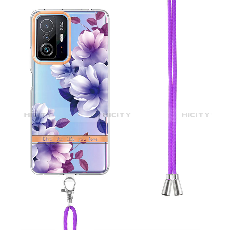 Funda Silicona Gel Goma Patron de Moda Carcasa con Acollador Cordon Lanyard Y06B para Xiaomi Mi 11T 5G