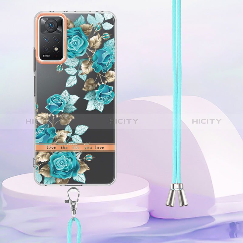 Funda Silicona Gel Goma Patron de Moda Carcasa con Acollador Cordon Lanyard Y06B para Xiaomi Redmi Note 11 Pro 5G