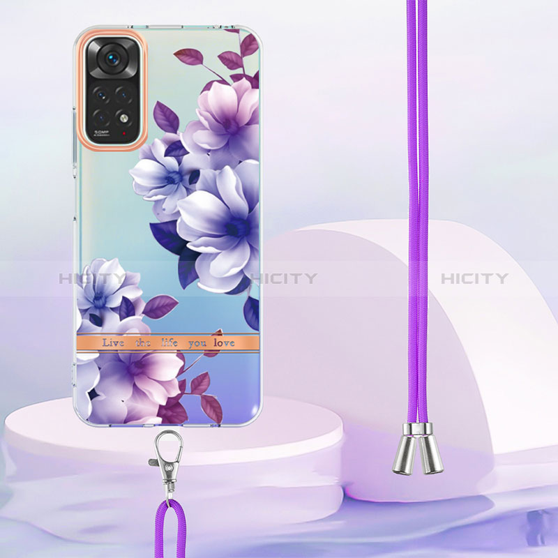 Funda Silicona Gel Goma Patron de Moda Carcasa con Acollador Cordon Lanyard Y06B para Xiaomi Redmi Note 11S 4G