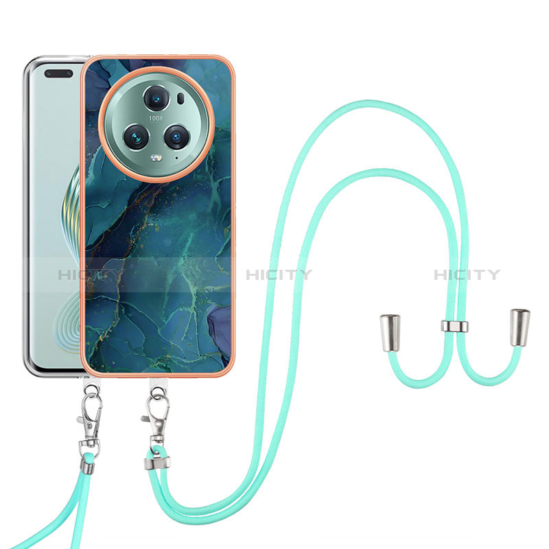 Funda Silicona Gel Goma Patron de Moda Carcasa con Acollador Cordon Lanyard Y07B para Huawei Honor Magic5 Pro 5G