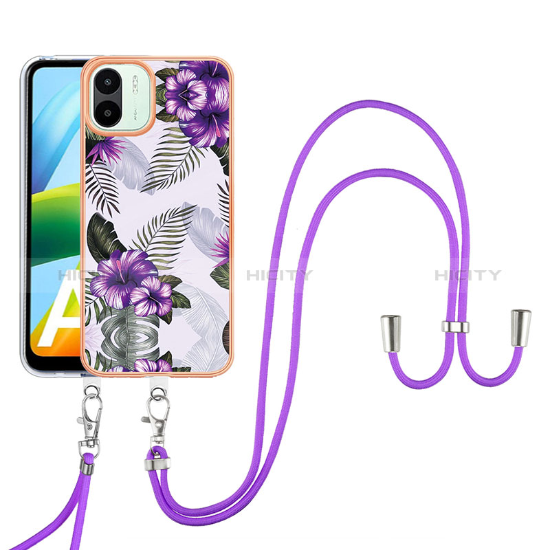 Funda Silicona Gel Goma Patron de Moda Carcasa con Acollador Cordon Lanyard YB3 para Xiaomi Redmi A1