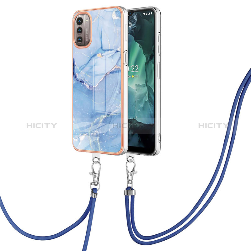 Funda Silicona Gel Goma Patron de Moda Carcasa con Acollador Cordon Lanyard YB7 para Nokia G11