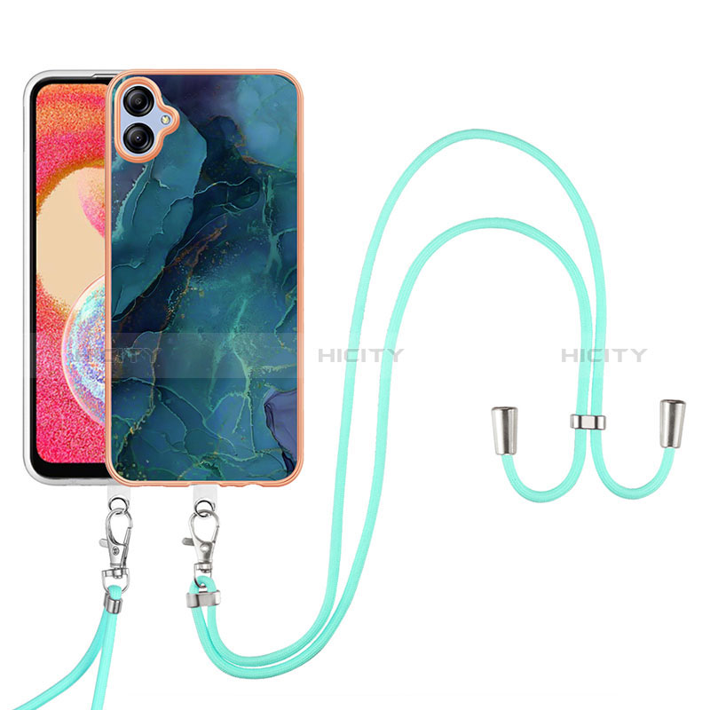 Funda Silicona Gel Goma Patron de Moda Carcasa con Acollador Cordon Lanyard YB7 para Samsung Galaxy A04E