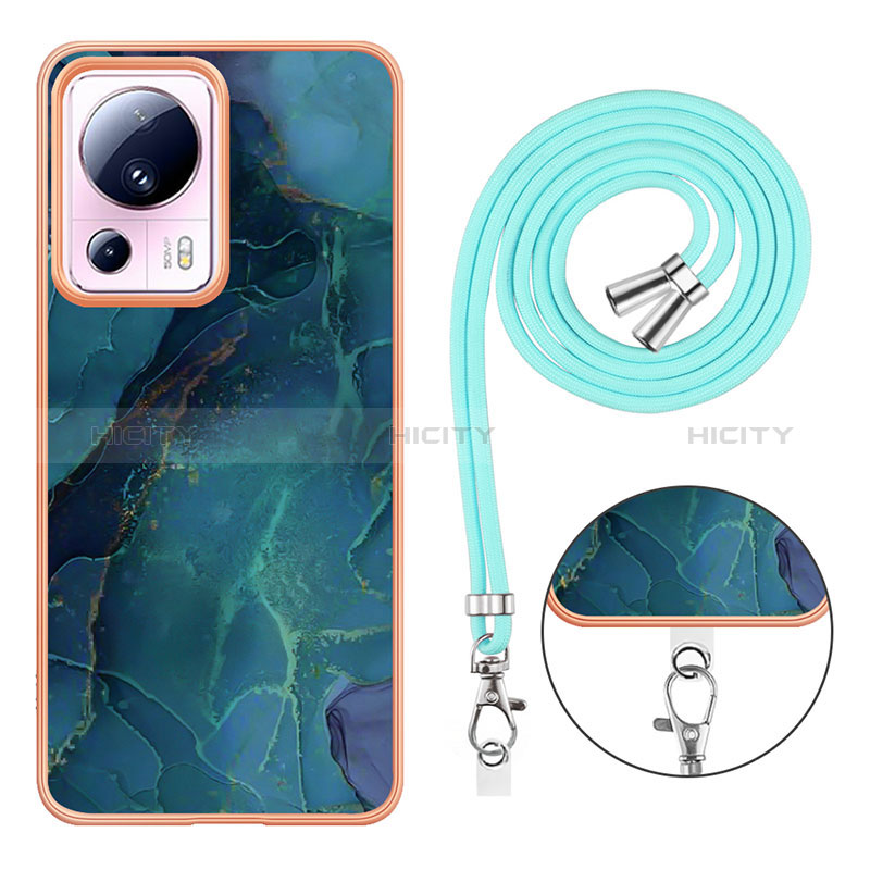 Funda Silicona Gel Goma Patron de Moda Carcasa con Acollador Cordon Lanyard YB7 para Xiaomi Civi 2 5G