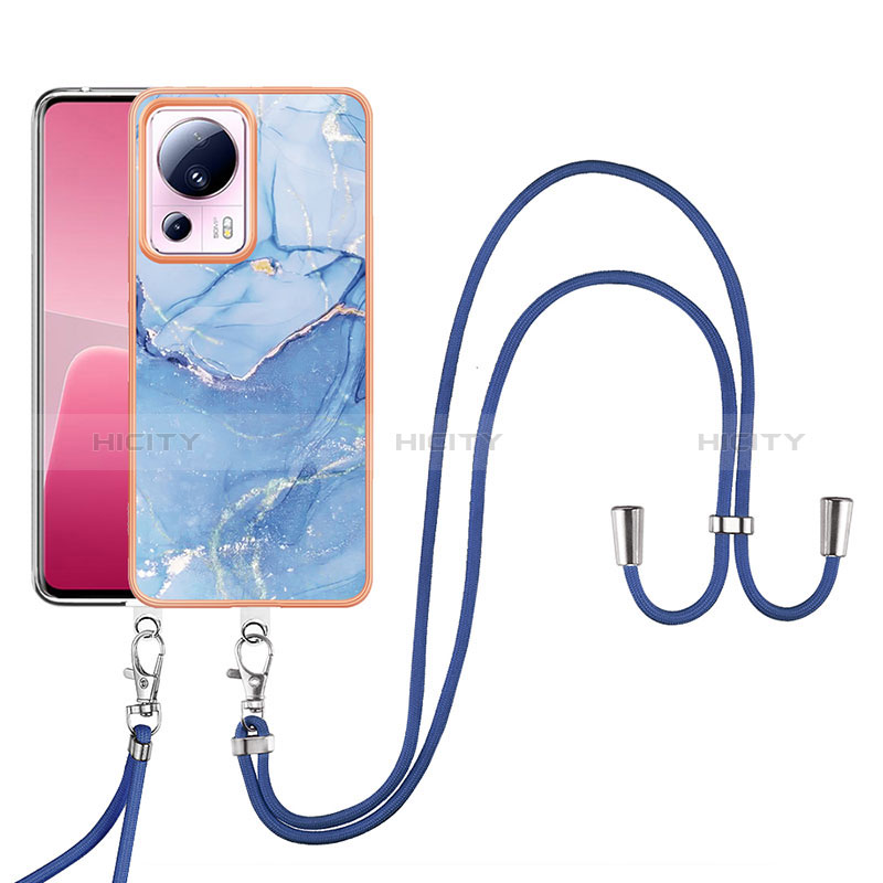 Funda Silicona Gel Goma Patron de Moda Carcasa con Acollador Cordon Lanyard YB7 para Xiaomi Civi 2 5G