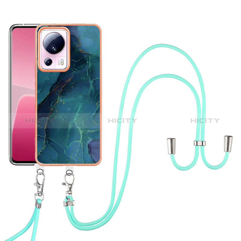 Funda Silicona Gel Goma Patron de Moda Carcasa con Acollador Cordon Lanyard YB7 para Xiaomi Civi 2 5G