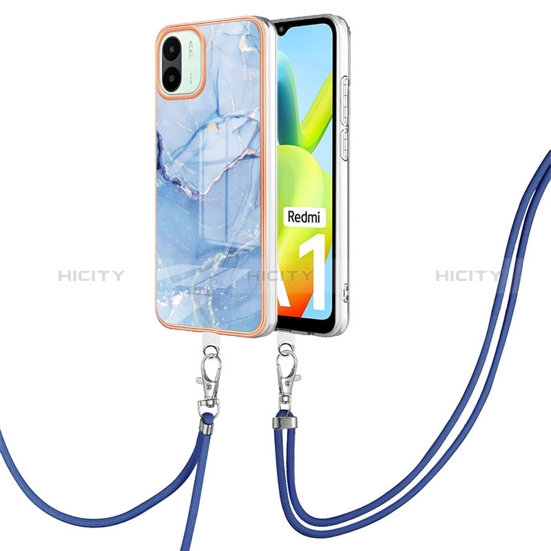 Funda Silicona Gel Goma Patron de Moda Carcasa con Acollador Cordon Lanyard YB7 para Xiaomi Poco C50