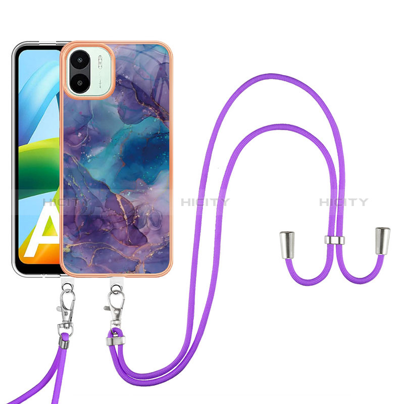 Funda Silicona Gel Goma Patron de Moda Carcasa con Acollador Cordon Lanyard YB7 para Xiaomi Redmi A1