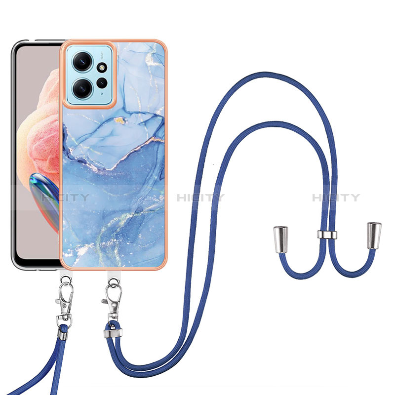 Funda Silicona Gel Goma Patron de Moda Carcasa con Acollador Cordon Lanyard YB7 para Xiaomi Redmi Note 12 4G