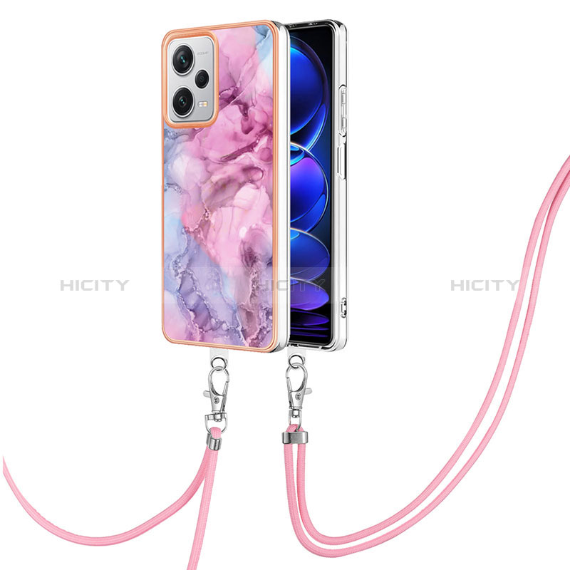 Funda Silicona Gel Goma Patron de Moda Carcasa con Acollador Cordon Lanyard  YB7 para Xiaomi Redmi