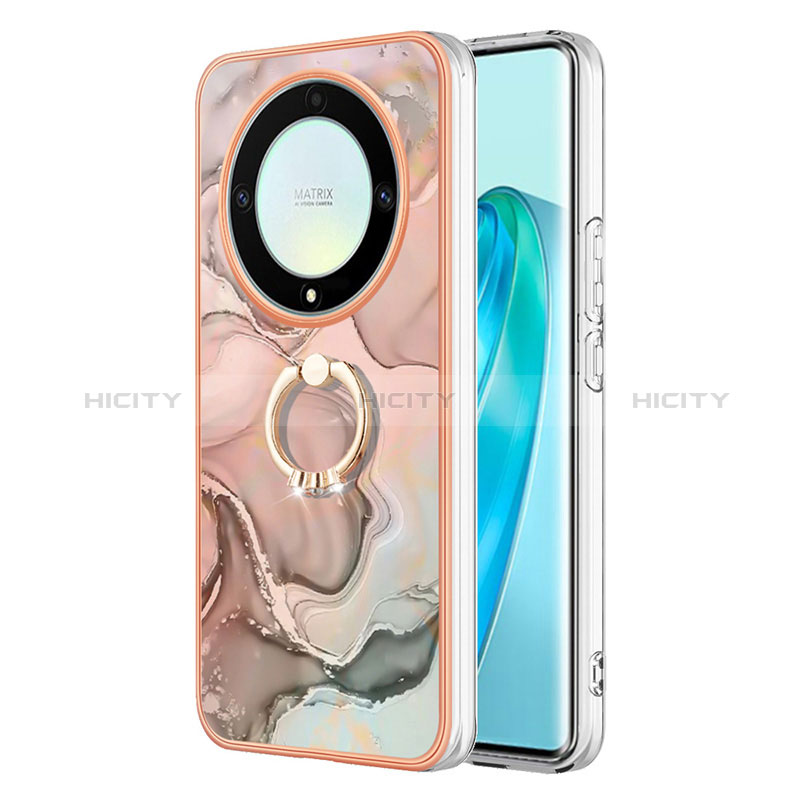 Funda Silicona Gel Goma Patron de Moda Carcasa con Anillo de dedo Soporte Y01B para Huawei Honor Magic5 Lite 5G