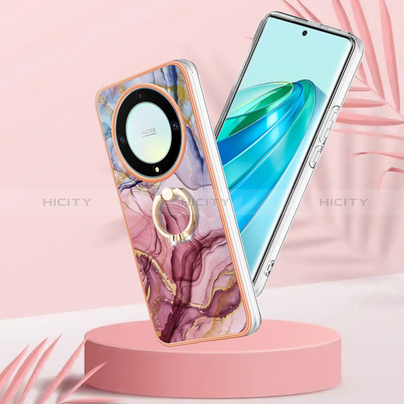 Funda Silicona Gel Goma Patron de Moda Carcasa con Anillo de dedo Soporte Y01B para Huawei Honor Magic5 Lite 5G