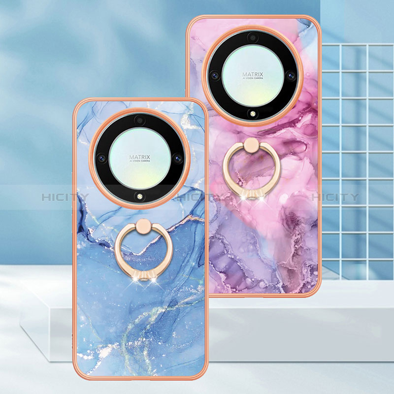 Funda Silicona Gel Goma Patron de Moda Carcasa con Anillo de dedo Soporte Y01B para Huawei Honor Magic5 Lite 5G