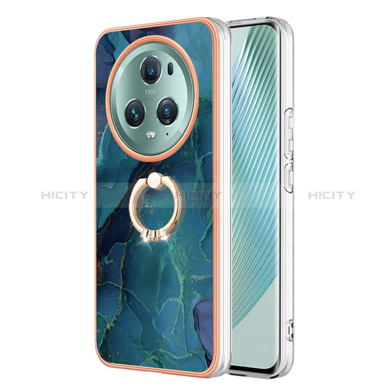 Funda Silicona Gel Goma Patron de Moda Carcasa con Anillo de dedo Soporte Y01B para Huawei Honor Magic5 Pro 5G