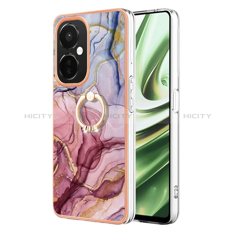 Funda Silicona Gel Goma Patron de Moda Carcasa con Anillo de dedo Soporte Y01B para OnePlus Nord CE 3 Lite 5G Multicolor