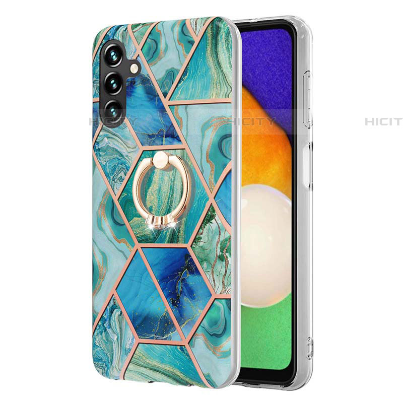 Funda Silicona Gel Goma Patron de Moda Carcasa con Anillo de dedo Soporte Y01B para Samsung Galaxy A04s